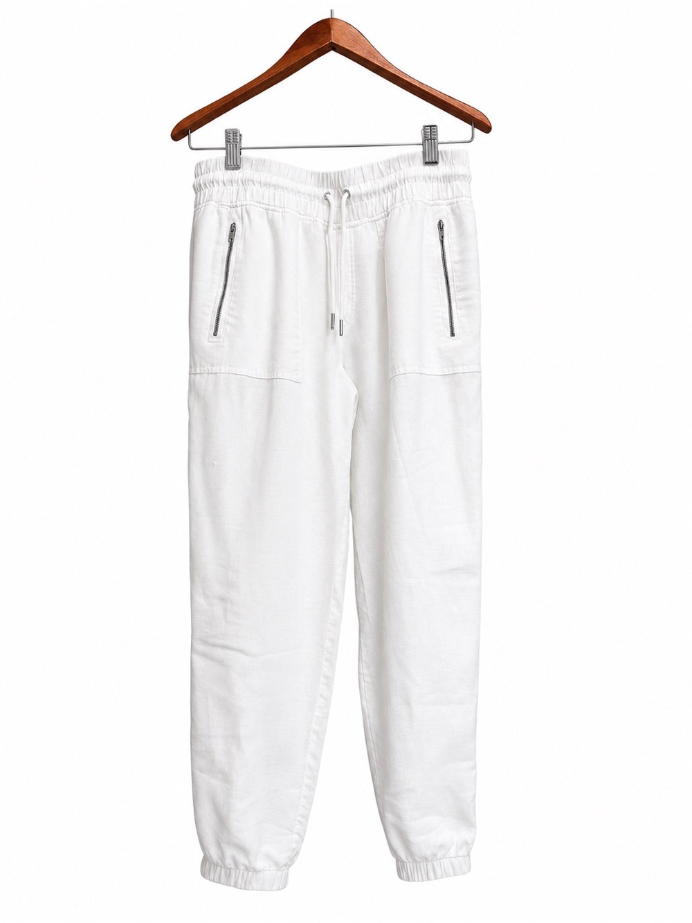 Athleta Cabo White Linen Jogger Pants Size 8